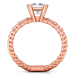 Solitaire Princess Cut Engagement Ring Infinity 14K Rose Gold