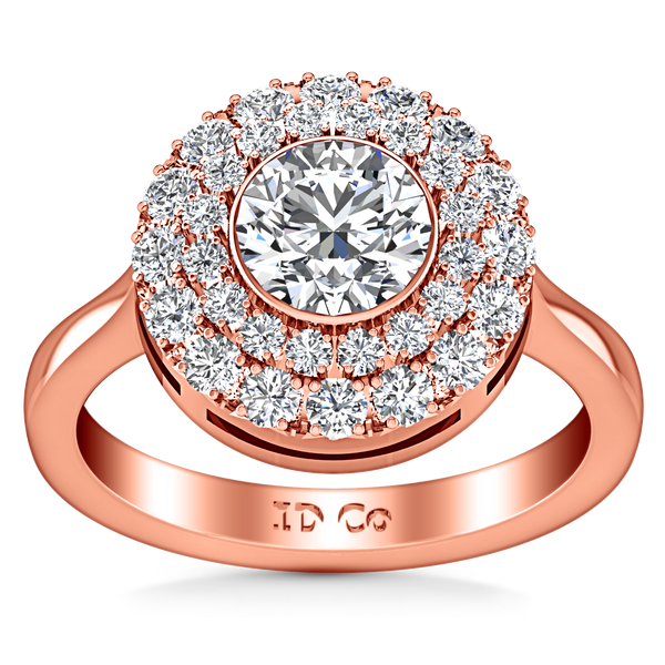 Halo Engagement Ring Mandy 14K Rose Gold
