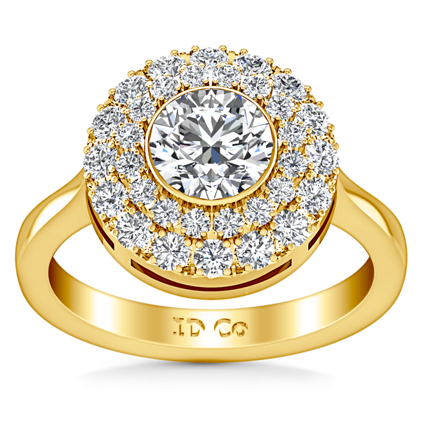 Halo Engagement Ring Mandy 14K Yellow Gold