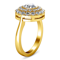 Halo Engagement Ring Mandy 14K Yellow Gold