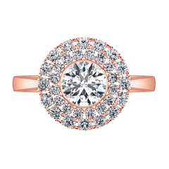 Halo Engagement Ring Mandy 14K Rose Gold