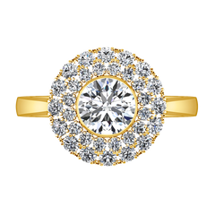 Halo Engagement Ring Mandy 14K Yellow Gold