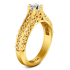 Solitaire Engagement Ring Whitney 14K Yellow Gold