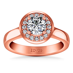 Halo  Engagement Ring Erica 14K Rose Gold