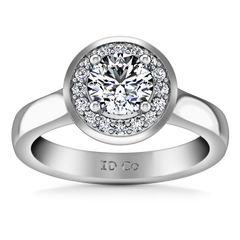 Halo  Engagement Ring Erica 14K White Gold