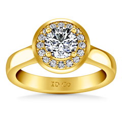 Halo  Engagement Ring Erica 14K Yellow Gold