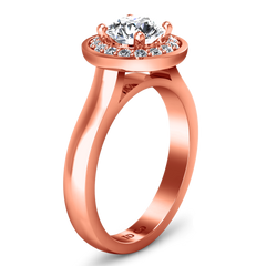 Halo  Engagement Ring Erica 14K Rose Gold