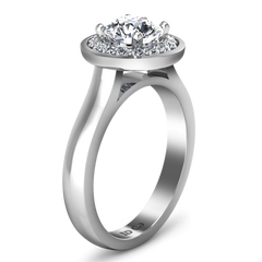 Halo  Engagement Ring Erica 14K White Gold