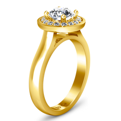 Halo  Engagement Ring Erica 14K Yellow Gold
