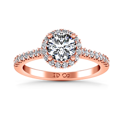 Halo  Engagement Ring Bethany 14K Rose Gold