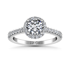 Halo  Engagement Ring Bethany 14K White Gold
