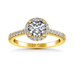 Halo  Engagement Ring Bethany 14K Yellow Gold