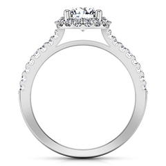 Halo  Engagement Ring Bethany 14K White Gold