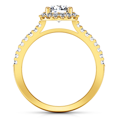 Halo  Engagement Ring Bethany 14K Yellow Gold