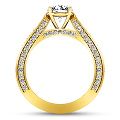 Pave Engagement Ring Elizabeth 14K Yellow Gold