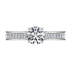 Pave Engagement Ring Elizabeth 14K White Gold