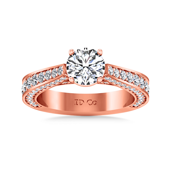 Pave Engagement Ring Elizabeth 14K Rose Gold