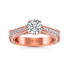 Pave Engagement Ring Elizabeth 14K Rose Gold