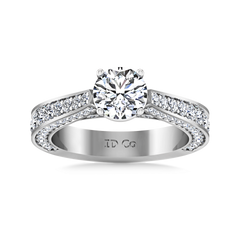 Pave Engagement Ring Elizabeth 14K White Gold