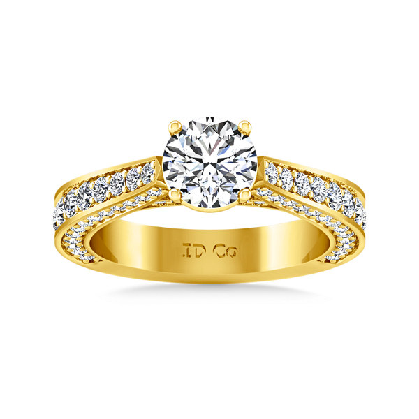 Pave Engagement Ring Elizabeth 14K Yellow Gold