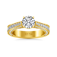 Pave Engagement Ring Elizabeth 14K Yellow Gold
