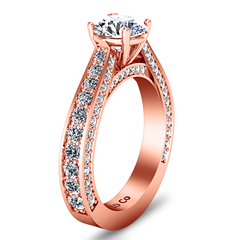 Pave Engagement Ring Elizabeth 14K Rose Gold