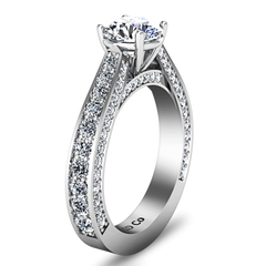 Pave Engagement Ring Elizabeth 14K White Gold