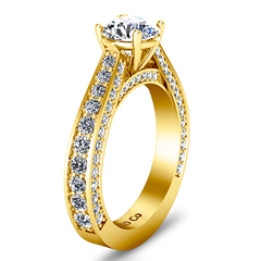Pave Engagement Ring Elizabeth 14K Yellow Gold