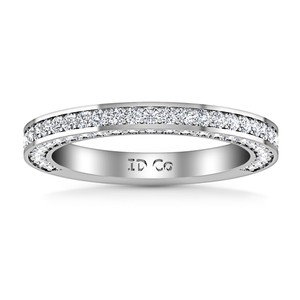 Diamond Wedding Band Elizabeth 1 Cts 14K White Gold