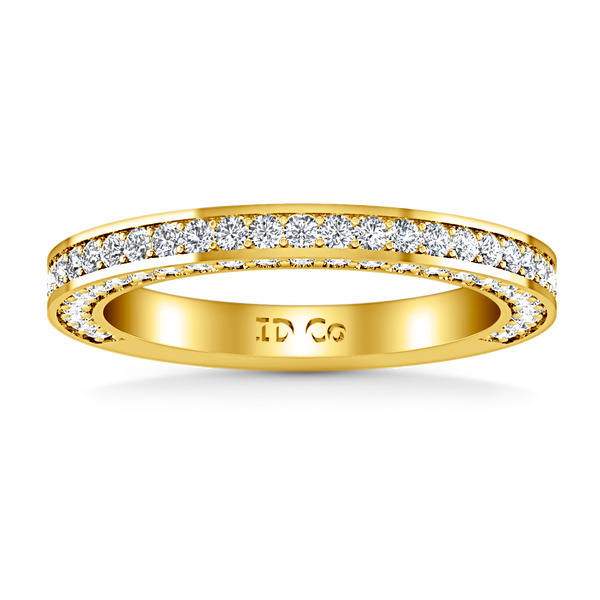 Diamond Wedding Band Elizabeth 1 Cts 14K Yellow Gold