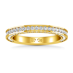 Diamond Wedding Band Elizabeth 1 Cts 14K Yellow Gold