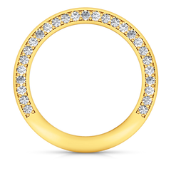 Diamond Wedding Band Elizabeth 1 Cts 14K Yellow Gold