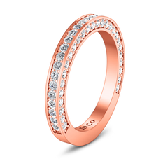 Diamond Wedding Band Elizabeth 1 Ct 14K Rose Gold