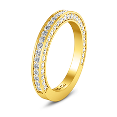 Diamond Wedding Band Elizabeth 1 Cts 14K Yellow Gold