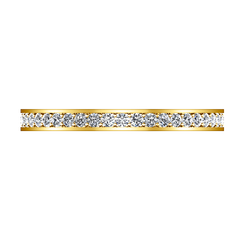 Diamond Wedding Band Elizabeth 1 Cts 14K Yellow Gold