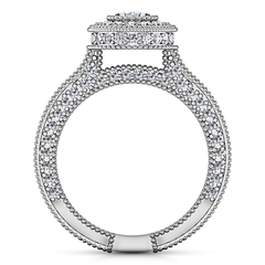 Halo Oval Engagement Ring Hannah 14K White Gold