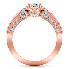 Pave Engagement Ring Heritage 14K Rose Gold