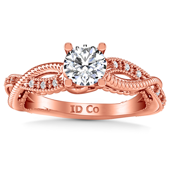 Pave Engagement Ring Maeve 14K Rose Gold