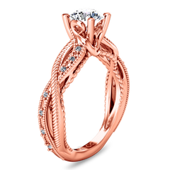 Pave Engagement Ring Maeve 14K Rose Gold