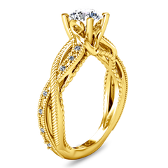 Pave Engagement Ring Maeve 14K Yellow Gold