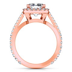 Halo Cushion Cut Engagement Ring Adalyn 14K Rose Gold