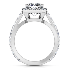 Halo Cushion Cutengagement Ring Adalyn 14K White Gold