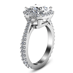 Halo Cushion Cutengagement Ring Adalyn 14K White Gold