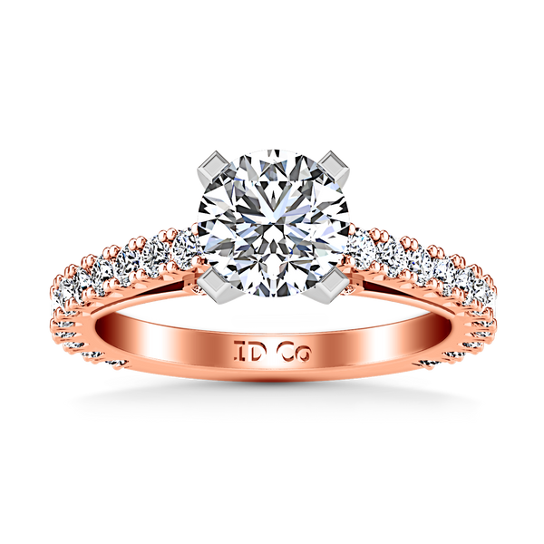 Pave Engagement Ring Eden 14K Rose Gold