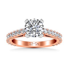 Pave Engagement Ring Eden 14K Rose Gold