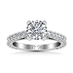 Pave Engagement Ring Eden 14K White Gold