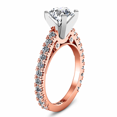 Pave Engagement Ring Eden 14K Rose Gold