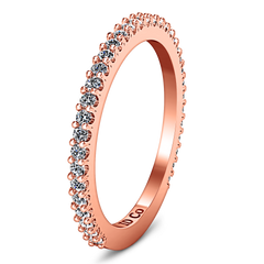 Diamond Wedding Band Camille 0.6 Cts 14K Rose Gold