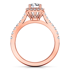 Halo Engagement Ring Mallory 14K Rose Gold