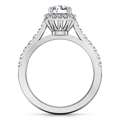 Halo Engagement Ring Mallory 14K White Gold